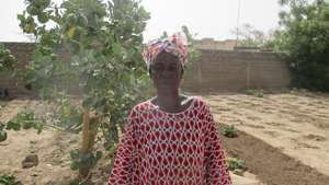 Aissata in the Fass Kane garden site