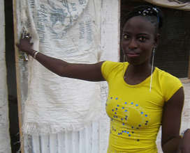 Poultry coop member near door of poultry shed