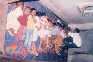 Children Sleeping on the floor