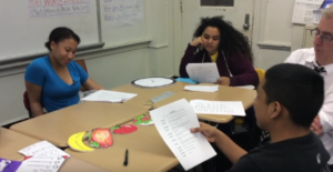 Step Right Up! table reading of school lunch play