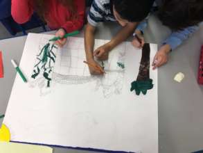 LTA 1st graders backdrop for PAPERBAG PRINCESS