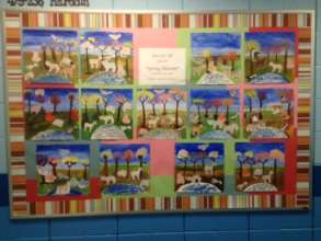 PS163 students' SPRING BLOSSOM artwork on display