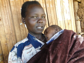 Njoki with her baby