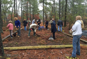 Clearing the site was the first step