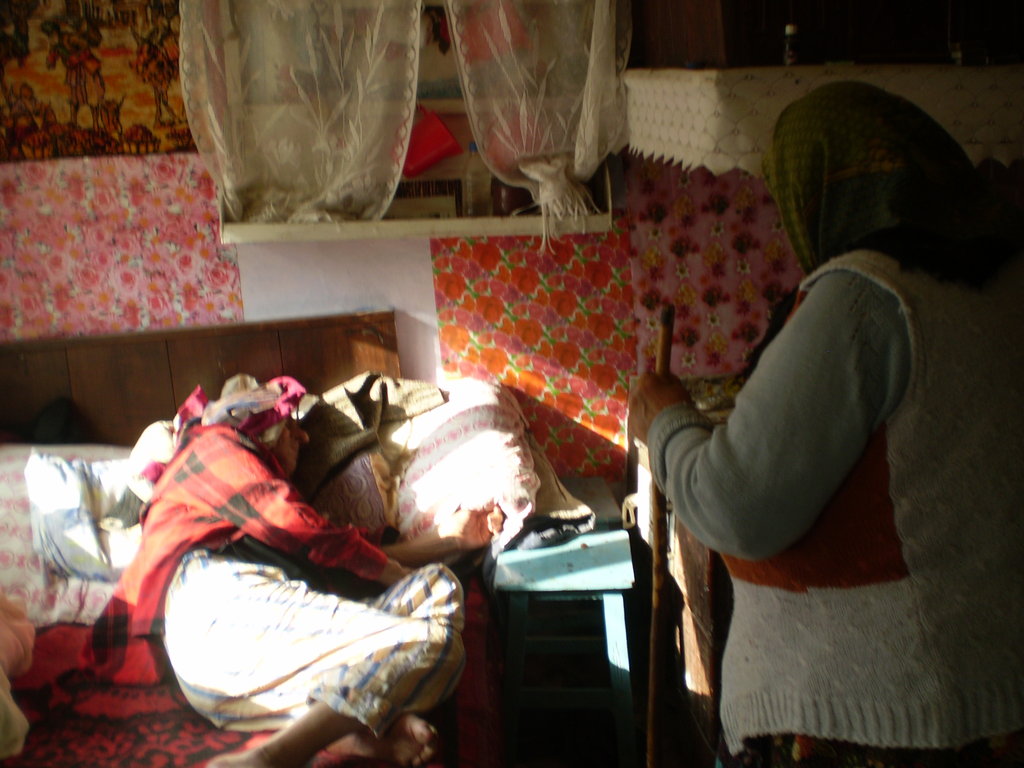 Home care  for sick elderly people in Romania