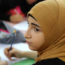 refugee girls learning and striving