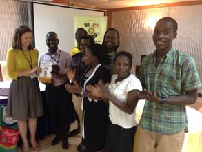 Group at Rotary Club of Kampala Central meeting