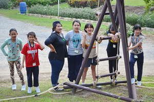 Tam Fha with her new friends