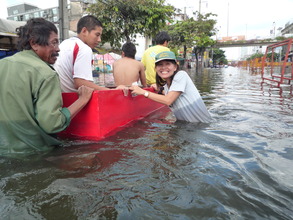Water is deep and stagnant