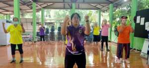 Doing her best at work