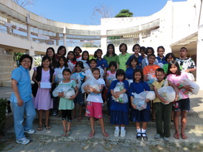 Lifepacks given to kids in Chalongkrung area