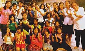 Hilltribe girls with their Volunteer Leaders