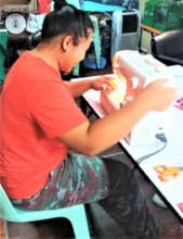 N. making the effort to sew a mask for others