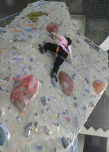 Ice making her climb up