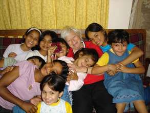 Olga with the children