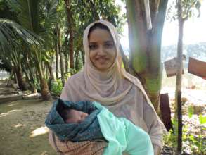 Taslima - a new mom with her baby boy