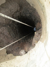 Borehole's dirty, open well