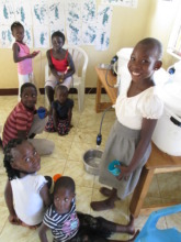 Mellissa and friends now with clean water at C4C