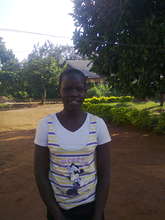 Prisca showing us the community