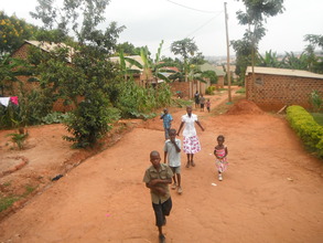Our children saying goodbye to Kampala