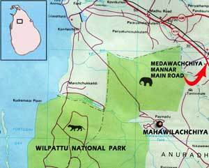 Map of Mahavilachchiya