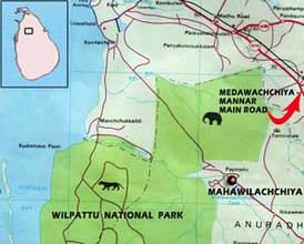 Map of Mahavilachchiya
