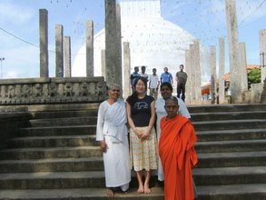 Nicky in a temple in Anuradhapura