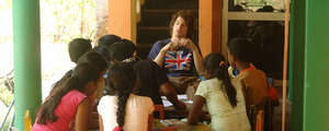 Students with an AIESEC volunteer