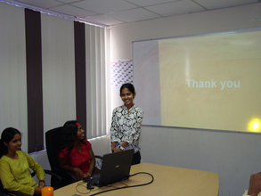 Radhika Doing a Presentation