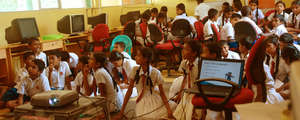 Students at an English camp at Horizon Lanka
