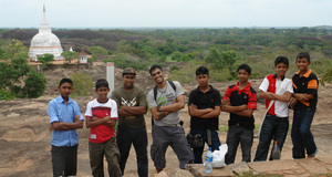 Gavinash with some students of Horizon Lanka at Tantirimale