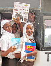 The girls with their books