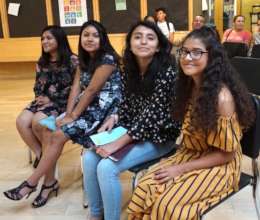 A few newly inducted students from J. Handley High