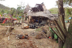 A house in Coron destroyed by Typhoon Haiyan