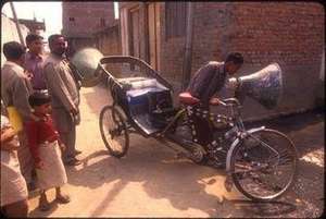 Megaphones help promote polio immunization activit