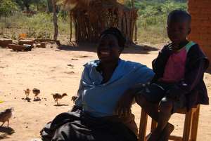 She sits with her peeps and youngest child