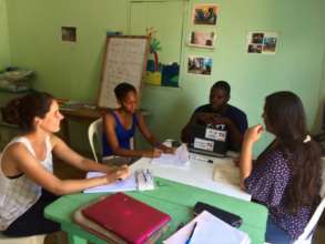 Yspaniola staff and volunteers in Creole class.