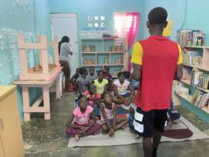 Children practice phonemes
