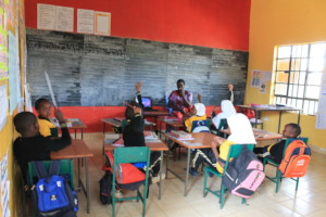 Teacher taking learners through the paces