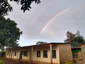 Rainbow over the school