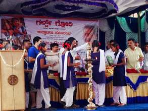 Distribution of Napkins at the Launch