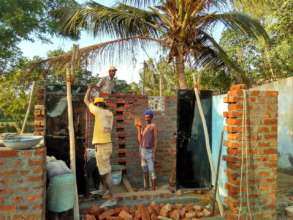 Construction work at Mandya School