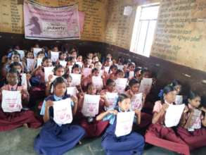 Girls are provided with the MHM kit.