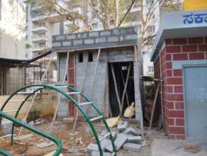 Toilet rooms being constructed