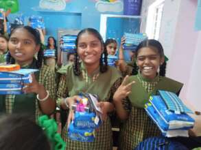 Menstrual Hygiene Kits were distributed