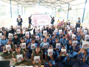 All smiles with the Menstrupedia comic book!