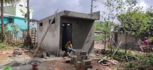 Toilet rooms being constructed 2