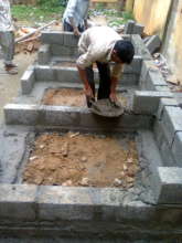 Toilet blocks under construction