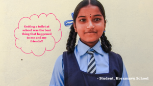 A Student's response to getting new toilets