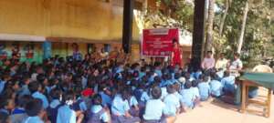 Students keenly listening